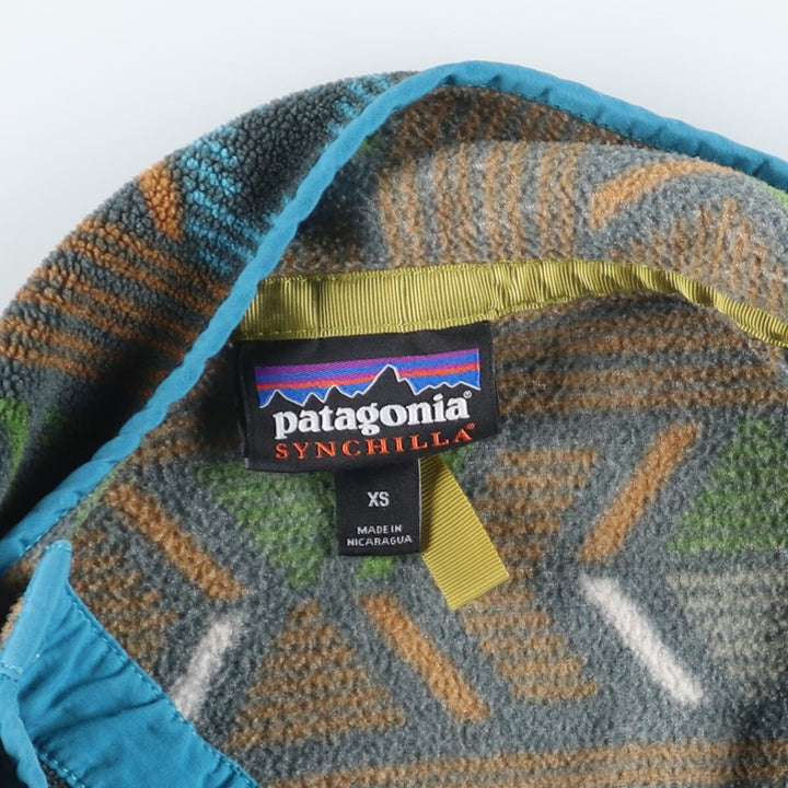 2017 Patagonia SYNCHILLA Synchilla Snap T 25450FA17 All-over print Half snap fleece pullover Men's XS /eaa387356