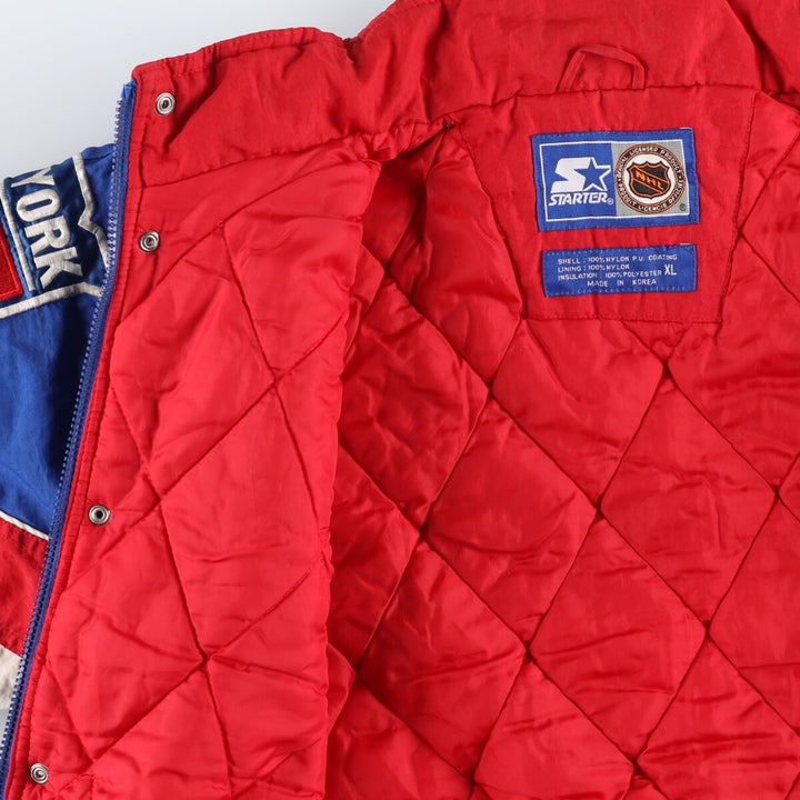 90'S Starter NHL New York Rangers Padded Jacket Men's XL Vintage /eaa387374