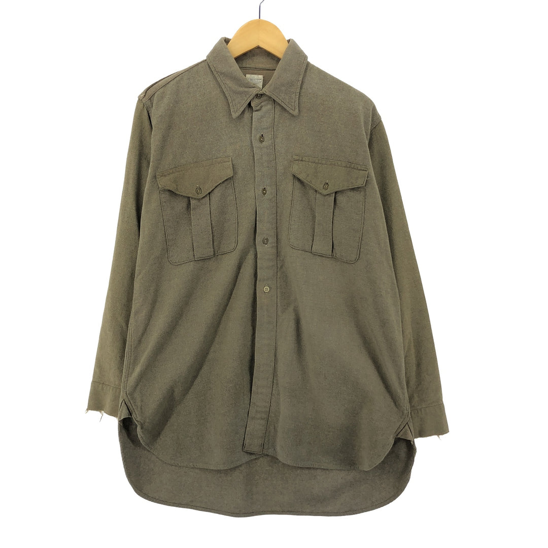 1950'S British military genuine wool shirt size 6 men's L vintage /eaa387477