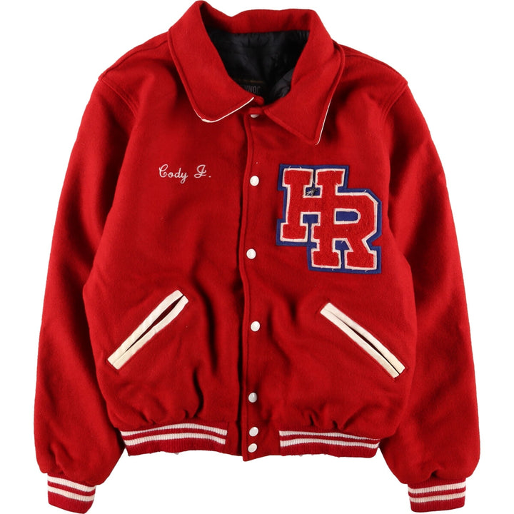 RENNOC Collared Wool Stadium Jacket Award Jacket Varsity Jacket Men's L /eaa387510