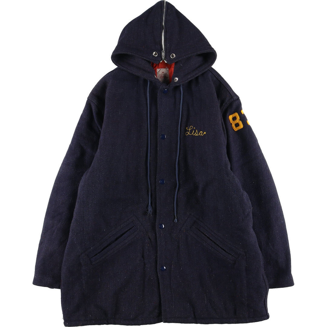 60'S FITT BRO Rabbit Hood Wool Stadium Jacket Award Jacket Varsity Jacket Men's M Vintage /eaa387512