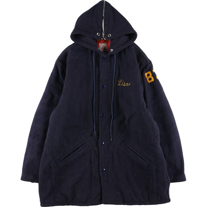 60'S FITT BRO Rabbit Hood Wool Stadium Jacket Award Jacket Varsity Jacket Men's M Vintage /eaa387512