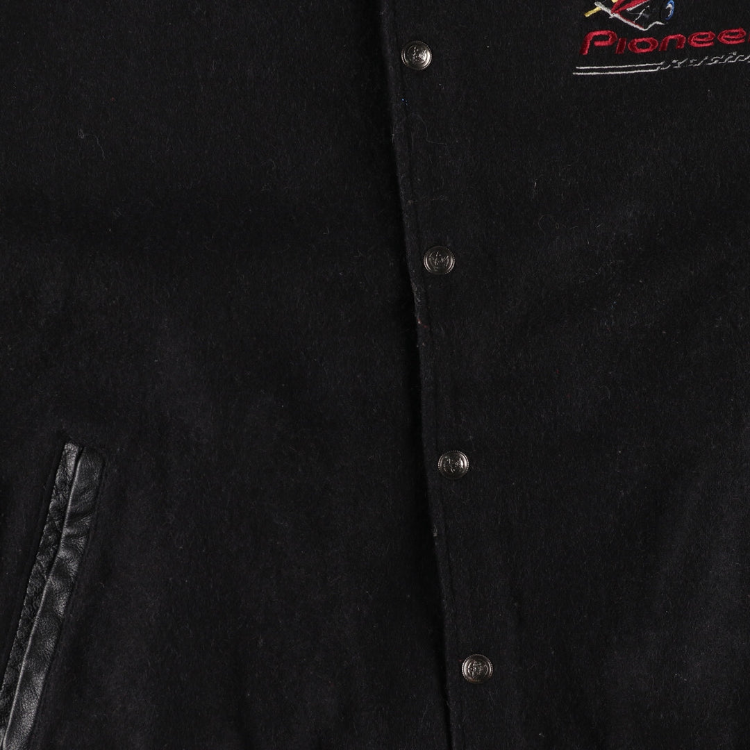 LUNA PIER Leather Sleeve Wool Varsity Jacket Award Jacket Varsity Jacket Made in Canada Men's XL /eaa387529