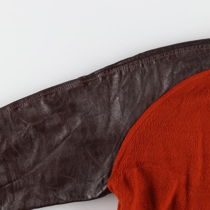 70'S Leather Sleeve Wool Stadium Jacket Award Jacket Varsity Jacket Men's M Vintage /eaa387532