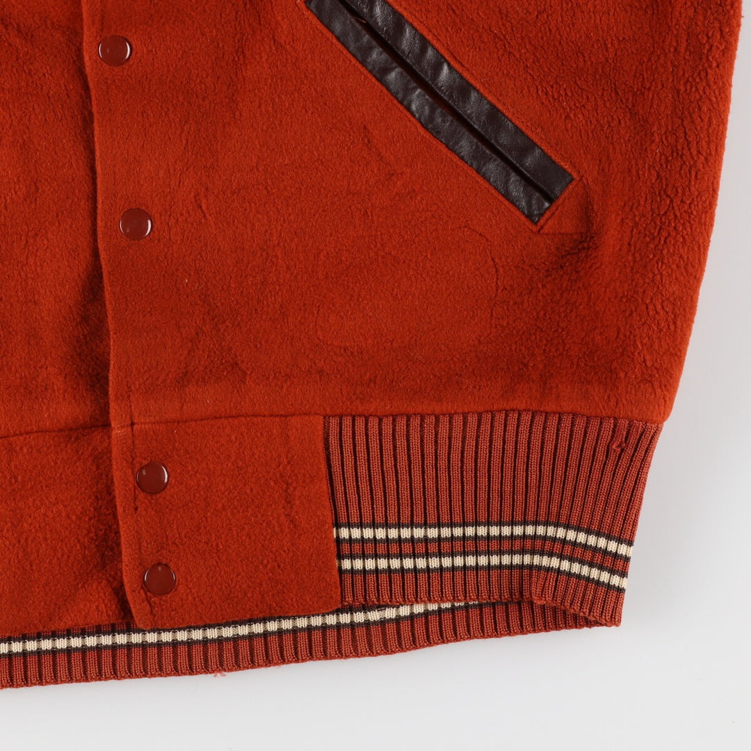 70'S Leather Sleeve Wool Stadium Jacket Award Jacket Varsity Jacket Men's M Vintage /eaa387532