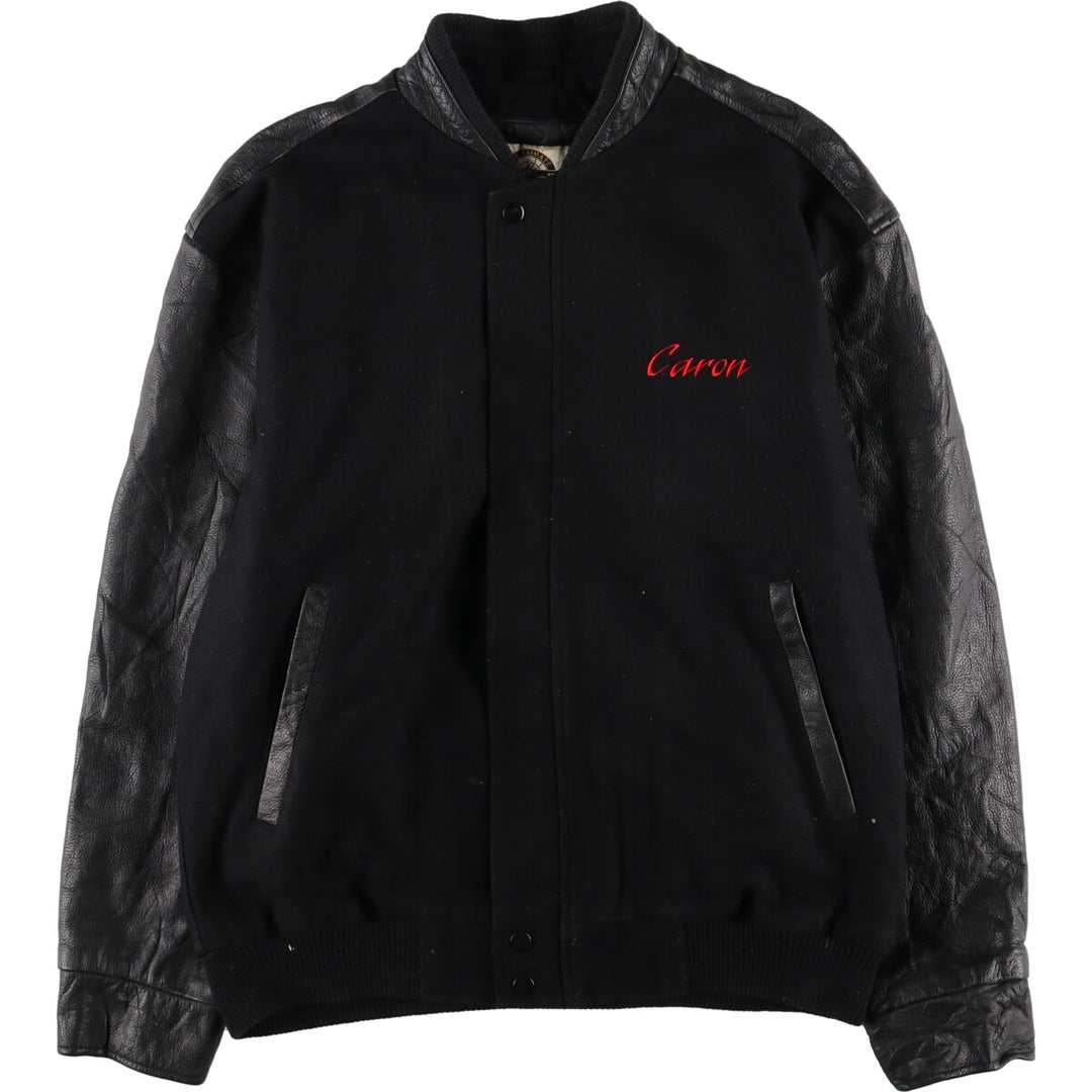 NORTH END Leather Sleeve Wool Varsity Jacket Award Jacket Varsity Jacket Men's M /eaa387550