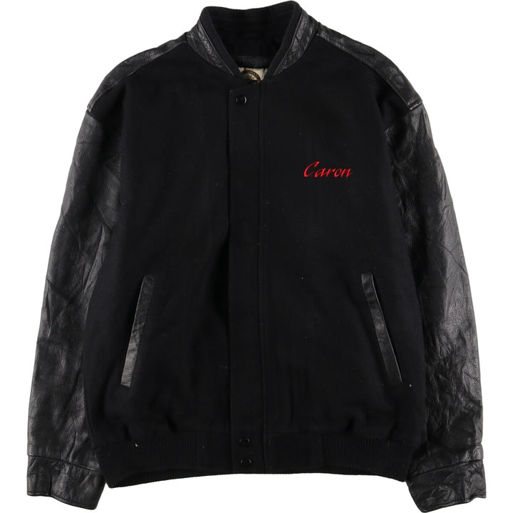 NORTH END Leather Sleeve Wool Varsity Jacket Award Jacket Varsity Jacket Men's M /eaa387550