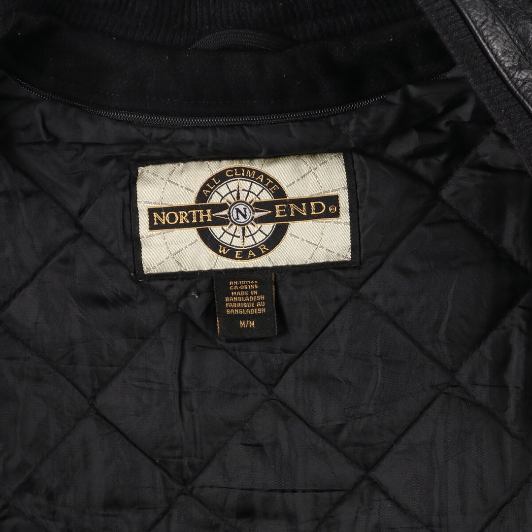 NORTH END Leather Sleeve Wool Varsity Jacket Award Jacket Varsity Jacket Men's M /eaa387550