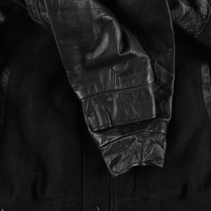 NORTH END Leather Sleeve Wool Varsity Jacket Award Jacket Varsity Jacket Men's M /eaa387550