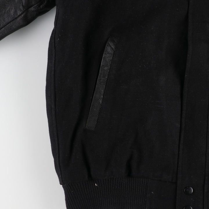 NORTH END Leather Sleeve Wool Varsity Jacket Award Jacket Varsity Jacket Men's M /eaa387550