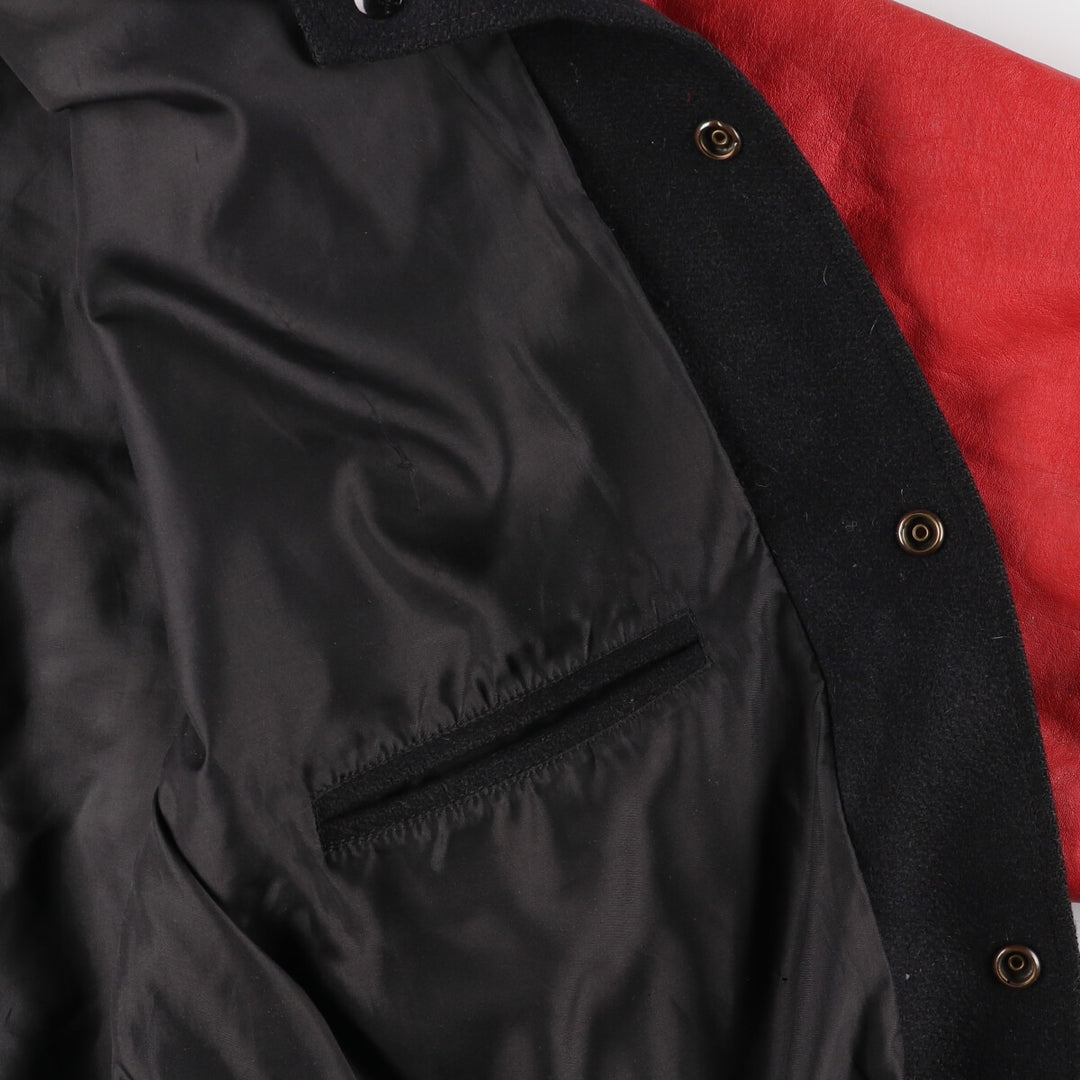 ~90'S THE MEMBERS COLLECTION Sleeve Leather Wool Stadium Jacket Award Jacket Varsity Jacket Men's XXL Vintage /eaa387554
