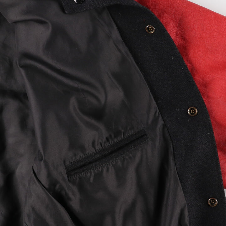 ~90'S THE MEMBERS COLLECTION Sleeve Leather Wool Stadium Jacket Award Jacket Varsity Jacket Men's XXL Vintage /eaa387554