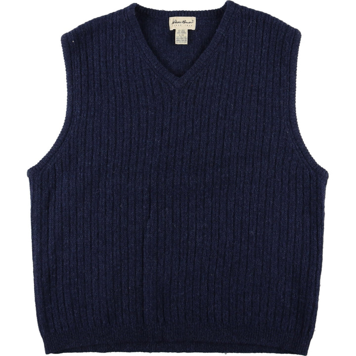 Eddie Bauer V-neck wool knit vest, men's L / eaa387770