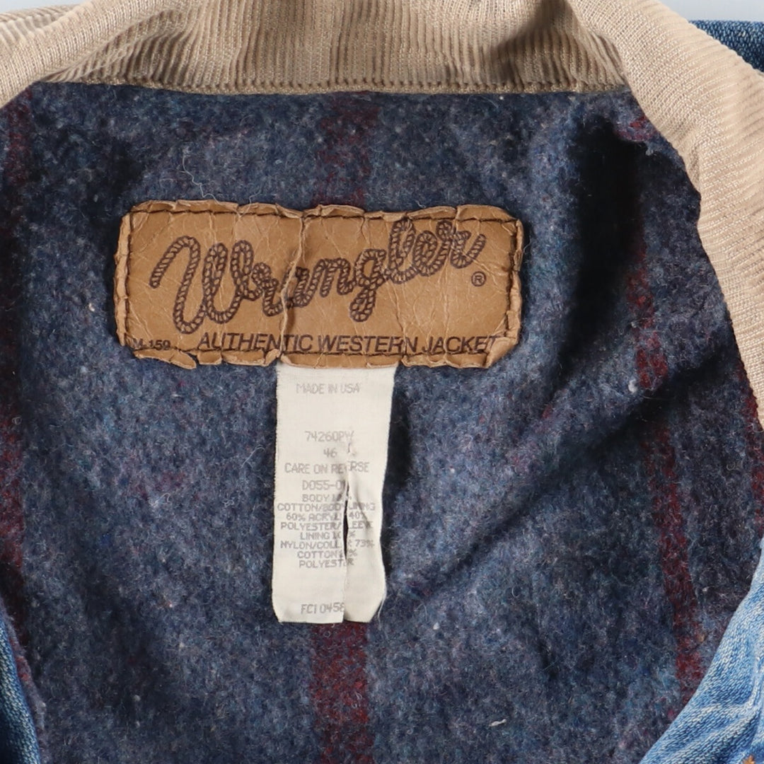 90'S Wrangler denim jacket, G-jacket, made in USA, men's XL, vintage /eaa388249