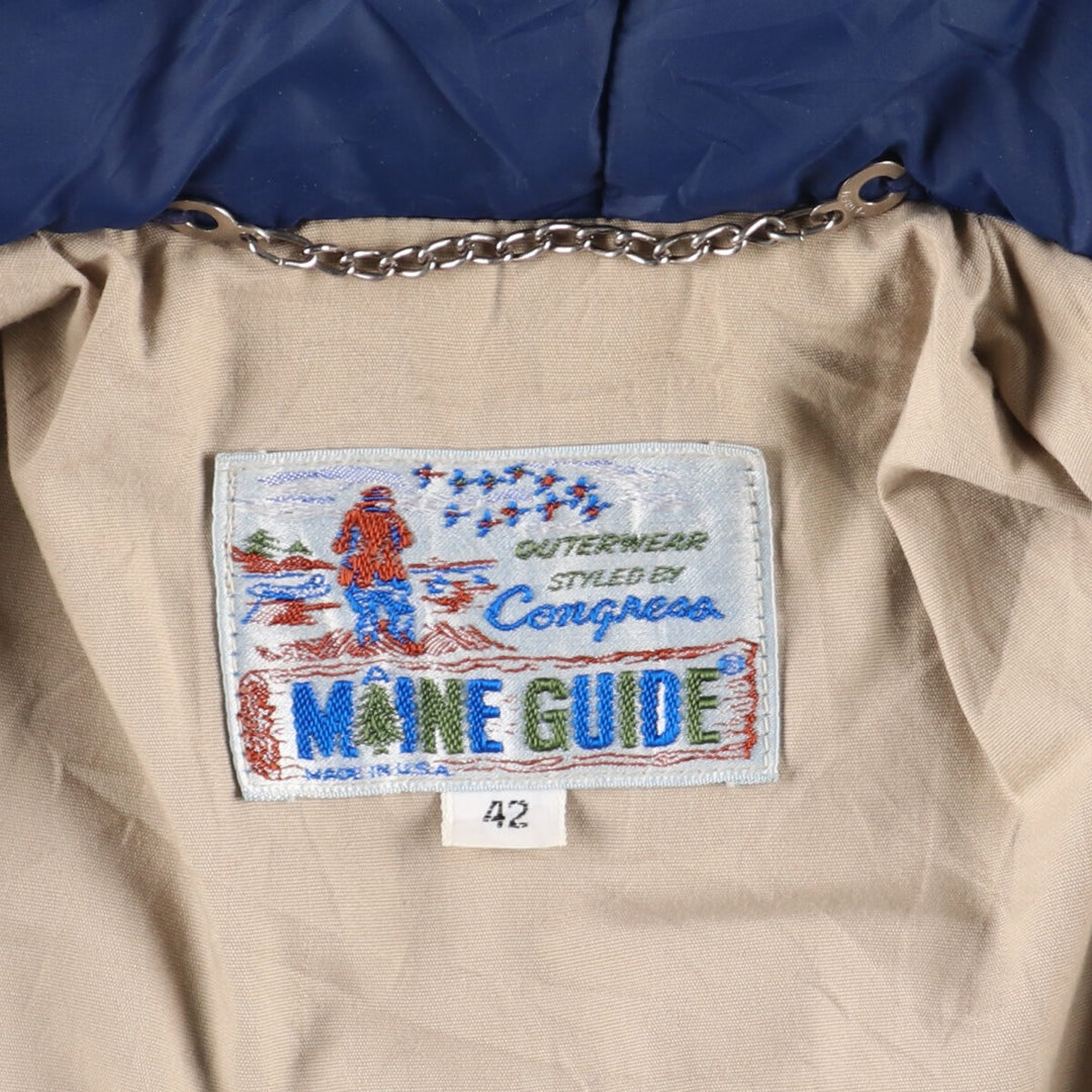 ~80'S Congress MAINE GUIDE Padded Coat Bench Coat Made in USA Men's L Vintage /eaa388490