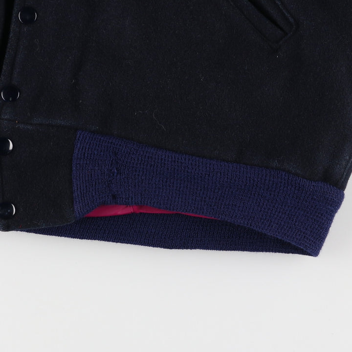 ~80'S ATHLETES WEAR CO Leather Sleeve Wool Stadium Jacket Award Jacket Varsity Jacket Men's L Vintage /eaa388520