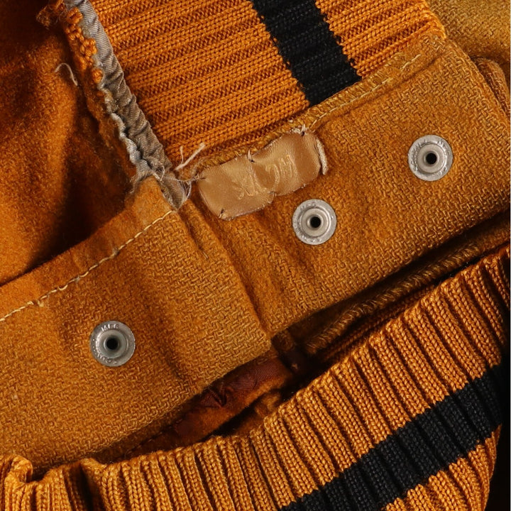 50s-60'S WOODS Leather Sleeve Wool Varsity Jacket Award Jacket Varsity Jacket Men's S Vintage /eaa388521