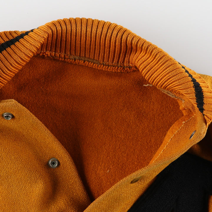 50s-60'S WOODS Leather Sleeve Wool Varsity Jacket Award Jacket Varsity Jacket Men's S Vintage /eaa388521