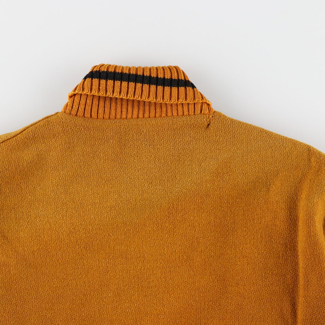 50s-60'S WOODS Leather Sleeve Wool Varsity Jacket Award Jacket Varsity Jacket Men's S Vintage /eaa388521