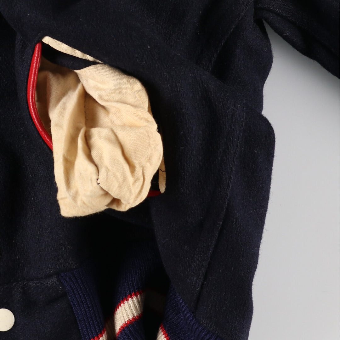 80's Zide's wool varsity jacket with collar and badge, award jacket, made in USA, men's S /eaa388523