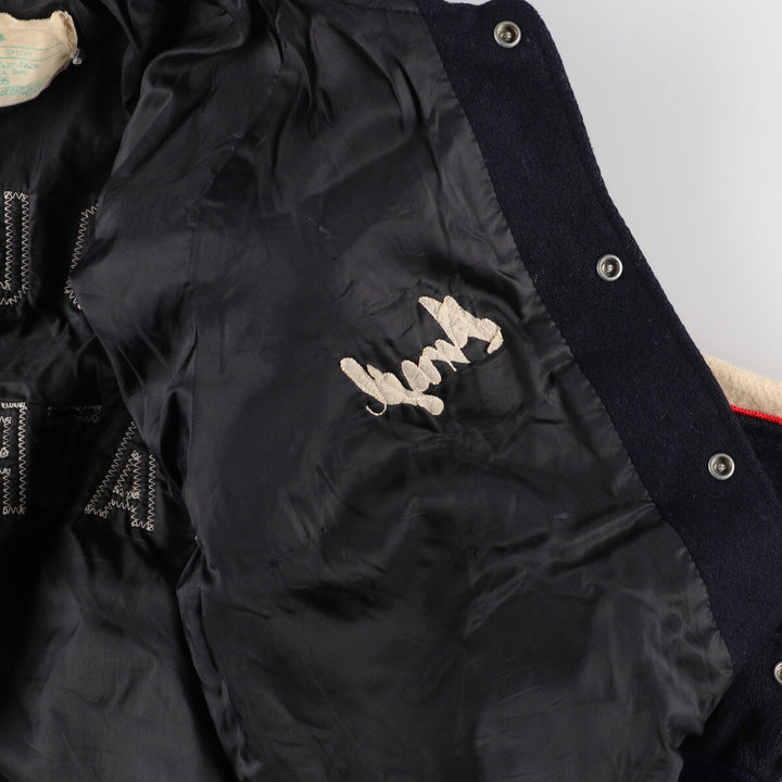 80's Zide's wool varsity jacket with collar and badge, award jacket, made in USA, men's S /eaa388523