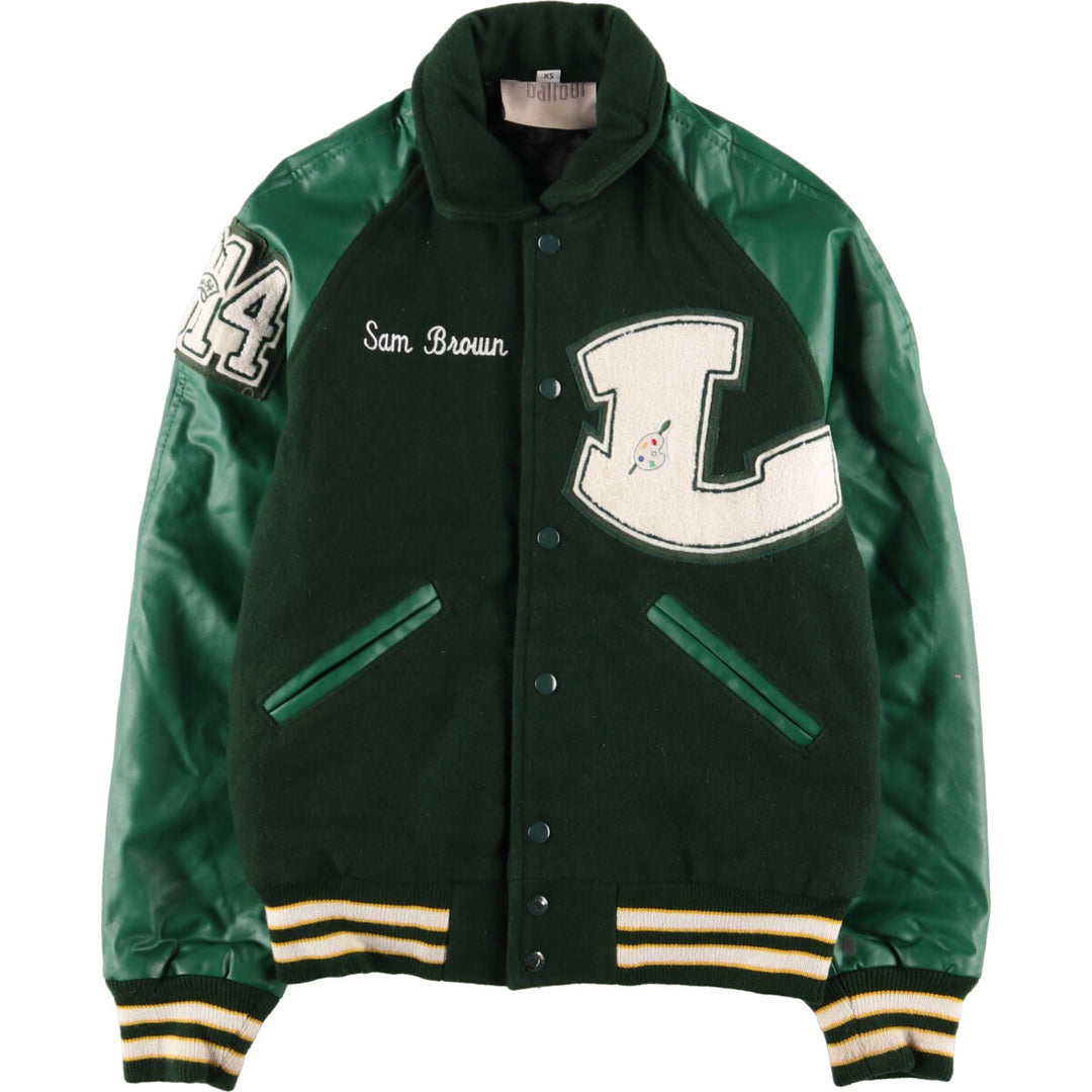 BALFOUR Sleeve Patch Leather Wool Stadium Jacket Award Jacket Varsity Jacket Men's XS /eaa388532