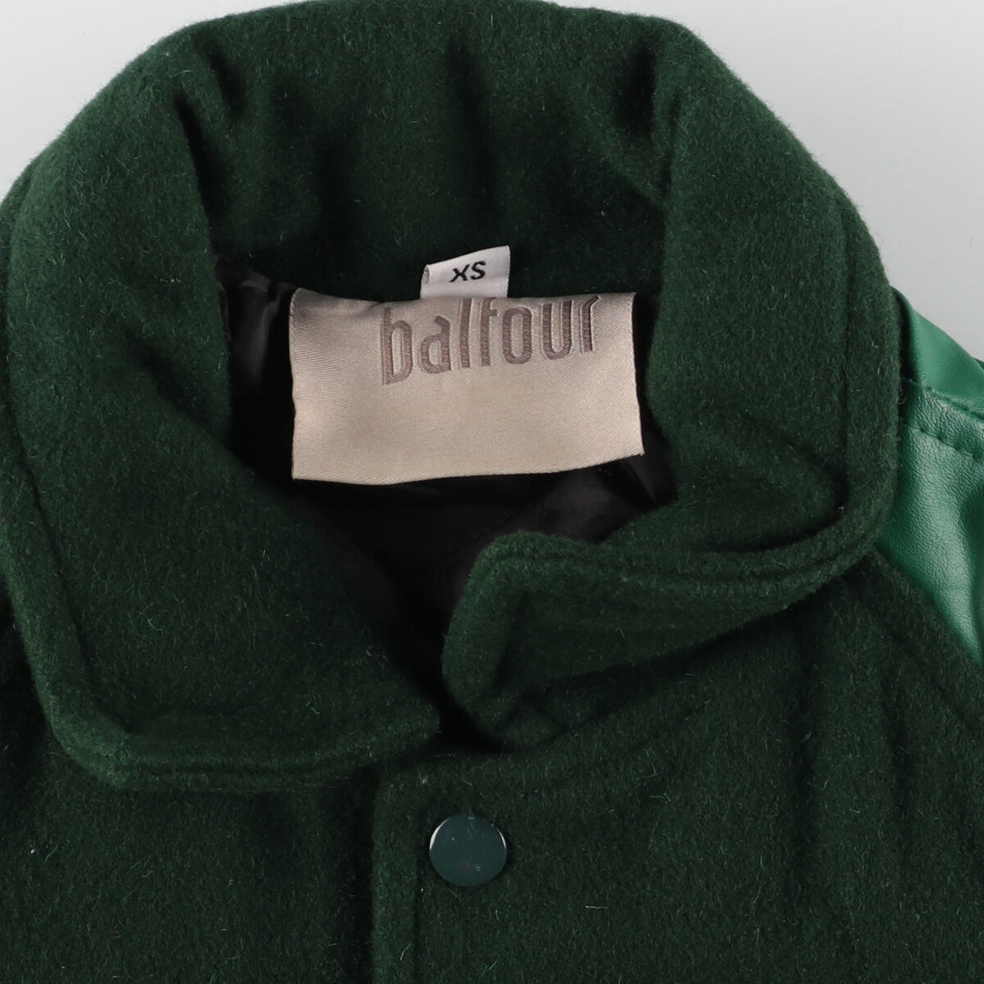 BALFOUR Sleeve Patch Leather Wool Stadium Jacket Award Jacket Varsity Jacket Men's XS /eaa388532