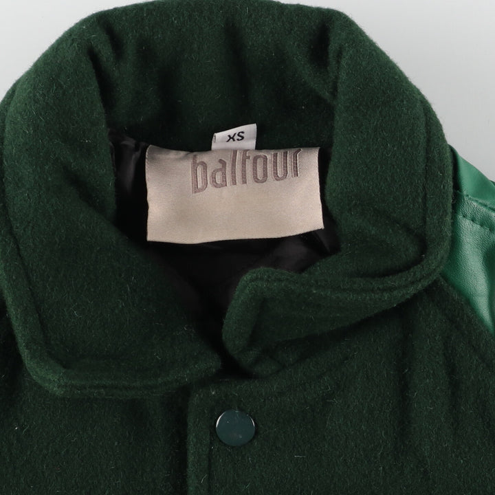 BALFOUR Sleeve Patch Leather Wool Stadium Jacket Award Jacket Varsity Jacket Men's XS /eaa388532