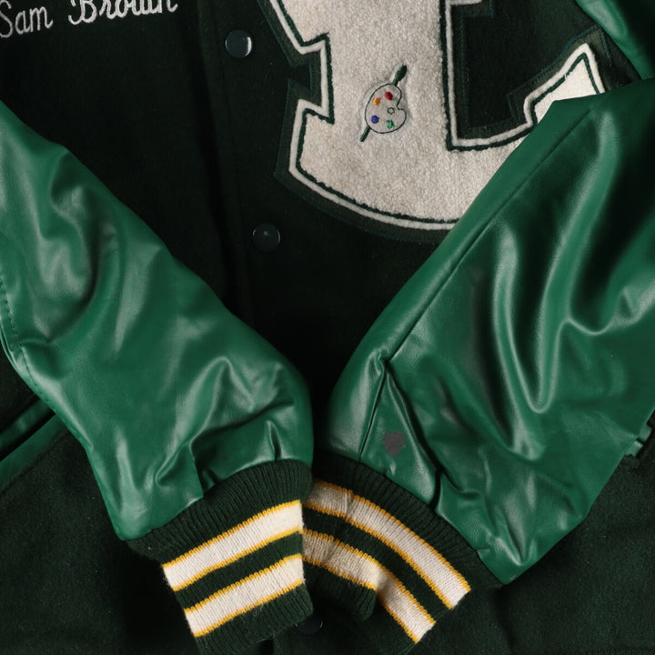 BALFOUR Sleeve Patch Leather Wool Stadium Jacket Award Jacket Varsity Jacket Men's XS /eaa388532