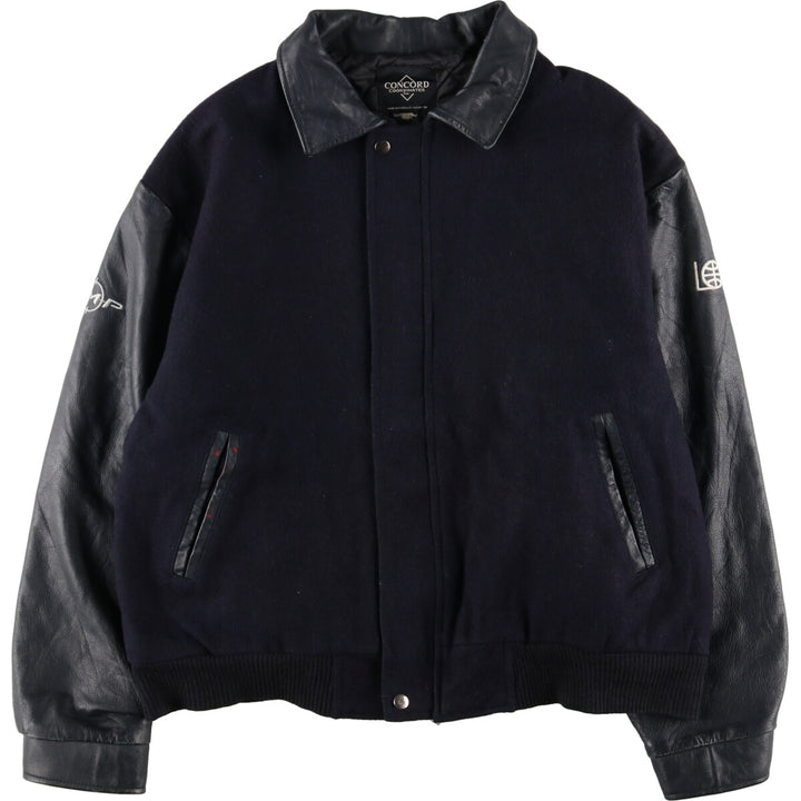 Concord CONCORD Leather Sleeve Wool Varsity Jacket Award Jacket Varsity Jacket Made in Canada Men's L /eaa388535
