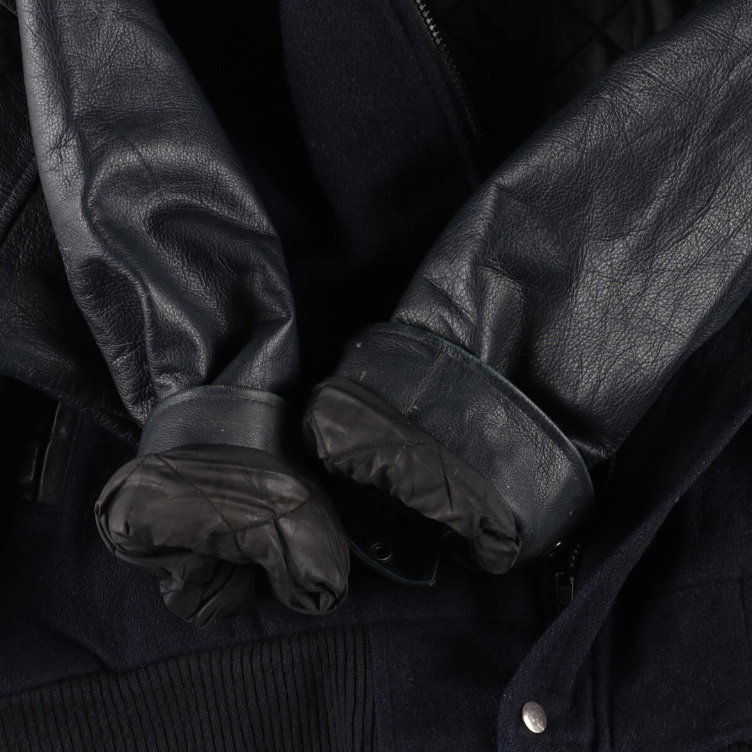 Concord CONCORD Leather Sleeve Wool Varsity Jacket Award Jacket Varsity Jacket Made in Canada Men's L /eaa388535