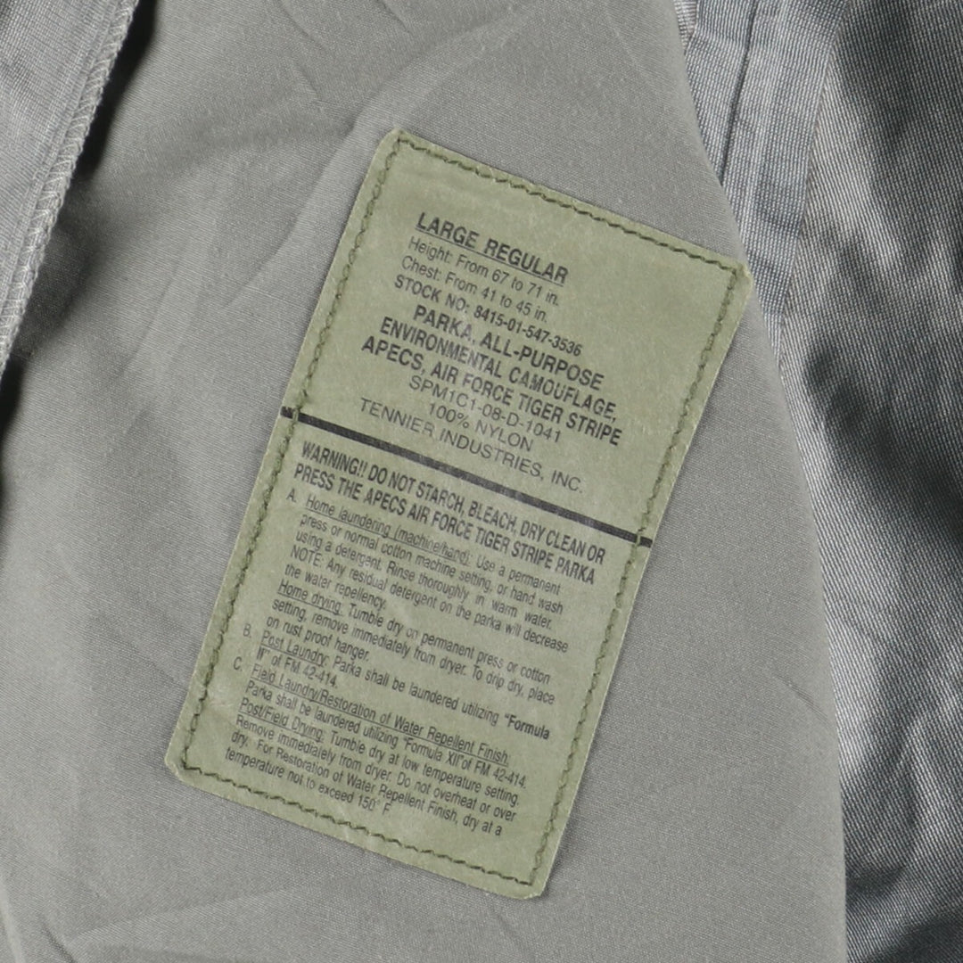 2008 delivery, genuine US military ABU digital tiger camo military Gore-Tex parka, made in USA, LARGE REGULAR, men's L /eaa388611