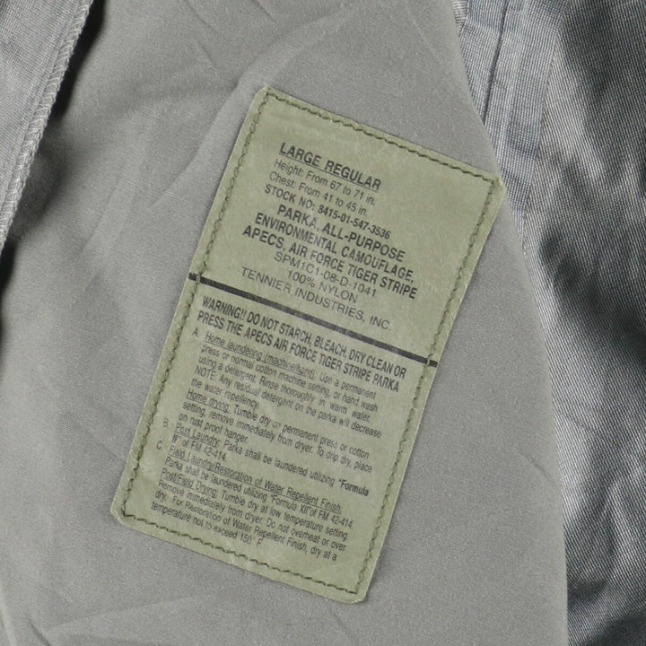 2008 delivery, genuine US military ABU digital tiger camo military Gore-Tex parka, made in USA, LARGE REGULAR, men's L /eaa388611