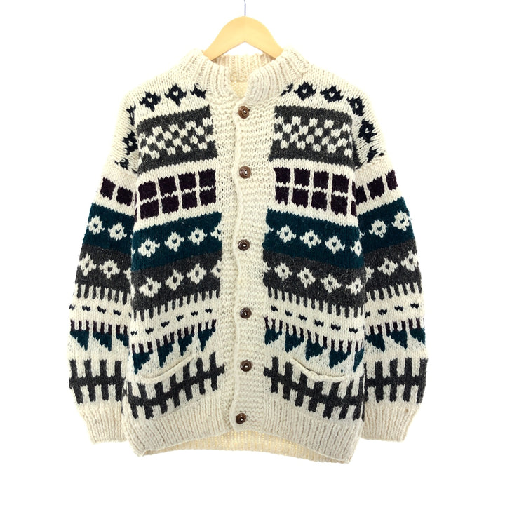 All-over print Ecuador knit cardigan, men's XL /eaa388622