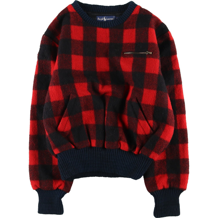 Ralph Lauren RALPH LAUREN Buffalo Check Pullover Wool Jacket Men's M /eaa388743