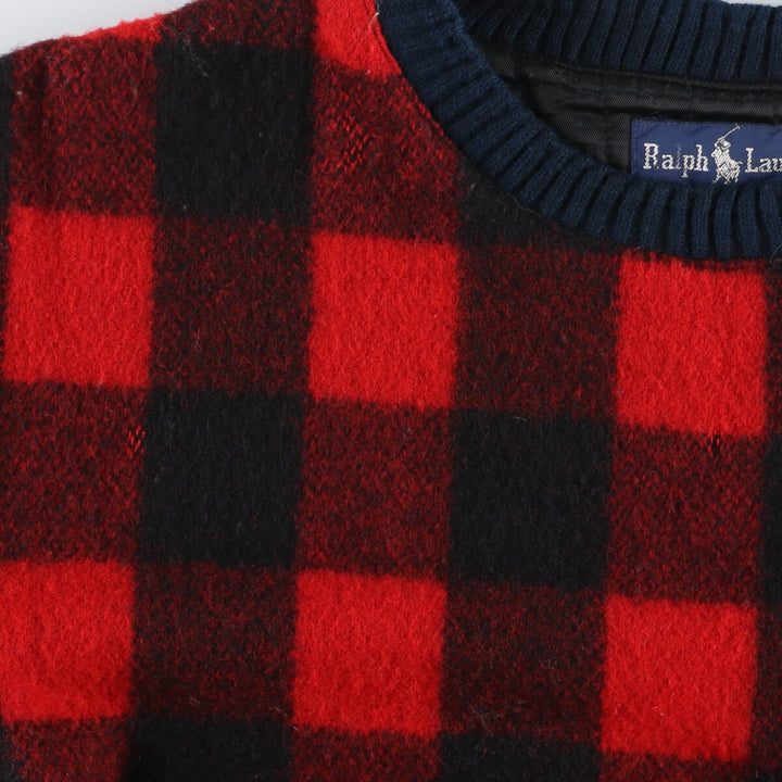 Ralph Lauren RALPH LAUREN Buffalo Check Pullover Wool Jacket Men's M /eaa388743