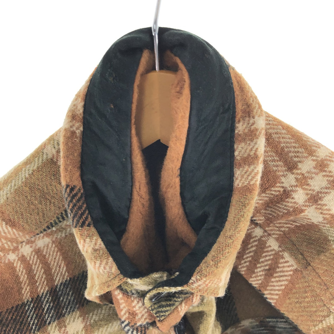 ~70'S Brewster Check Pattern Wool CPO Jacket Men's S Size Vintage /eaa388751