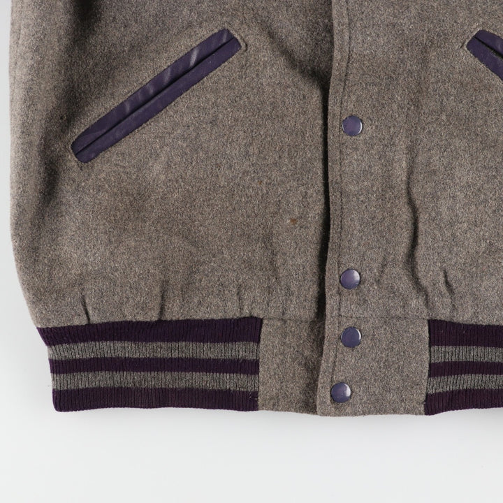 Leather sleeve wool varsity jacket award jacket varsity jacket men's L /eaa388760