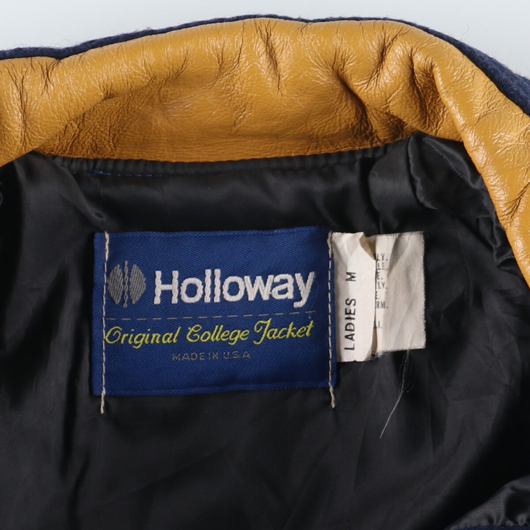 80'S Holloway Wool Stadium Jacket Award Jacket Varsity Jacket Made in USA Women's M Vintage /eaa388779