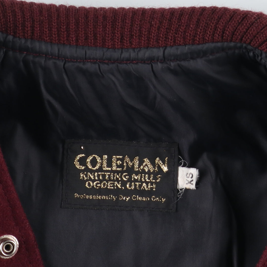 COLEMAN Wool Stadium Jacket Award Jacket Varsity Jacket Men's XS /eaa388780