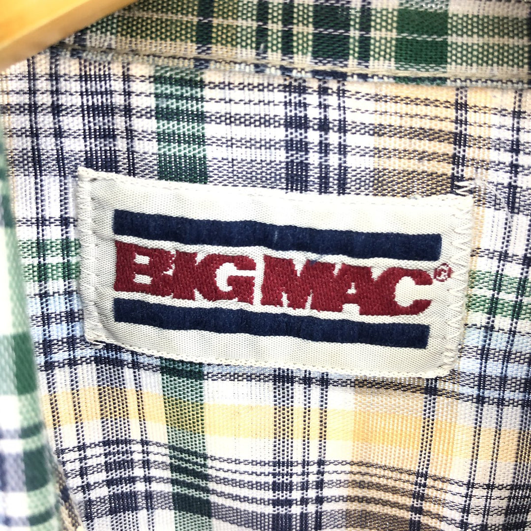 80'S BIG MAC Long Sleeve Light Flannel Check Shirt Men's L Vintage /eaa388827