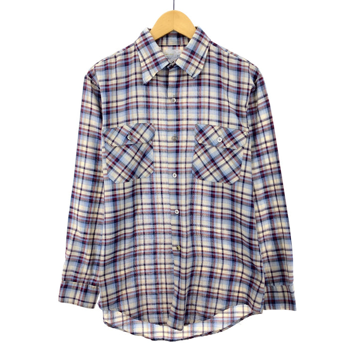 70'S JCPenney BIG MAC Long Sleeve Light Flannel Check Shirt Men's Medium Vintage /eaa388842