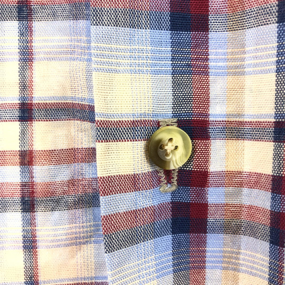 70'S JCPenney BIG MAC Long Sleeve Light Flannel Check Shirt Men's Medium Vintage /eaa388842