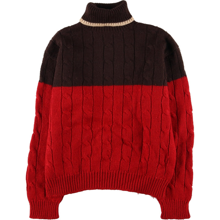 90'S J.Crew turtleneck wool knit sweater men's L vintage /eaa388860