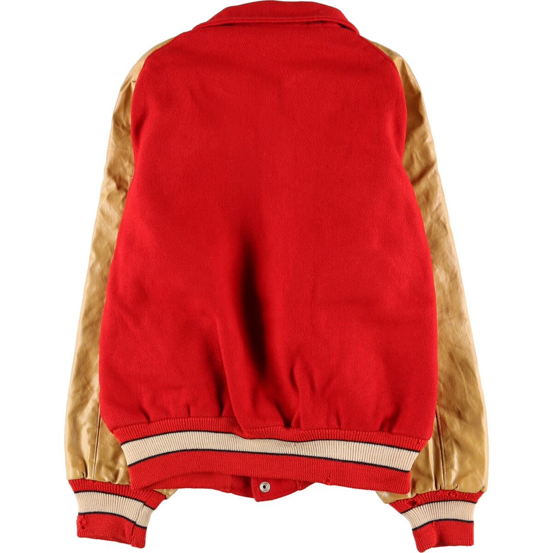 70'S ATHLETIC SUPPLY INC Leather Sleeve Wool Stadium Jacket Award Jacket Varsity Jacket Men's L Vintage /eaa388898