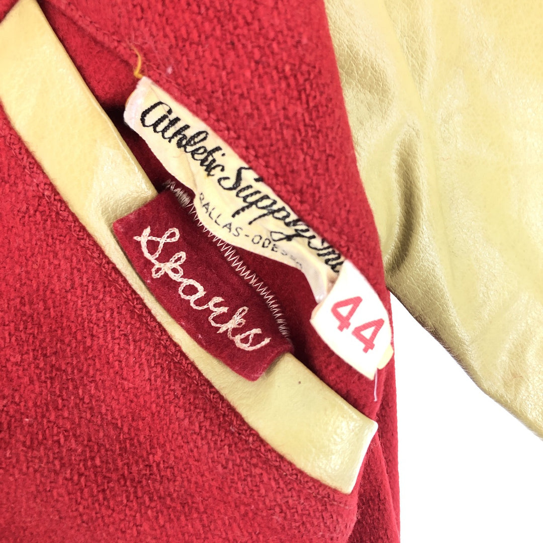 70'S ATHLETIC SUPPLY INC Leather Sleeve Wool Stadium Jacket Award Jacket Varsity Jacket Men's L Vintage /eaa388898