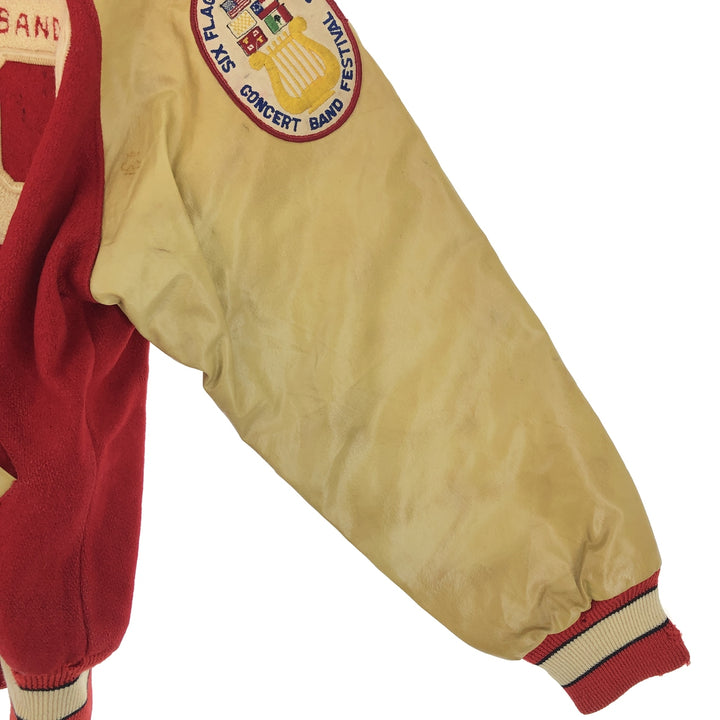 70'S ATHLETIC SUPPLY INC Leather Sleeve Wool Stadium Jacket Award Jacket Varsity Jacket Men's L Vintage /eaa388898