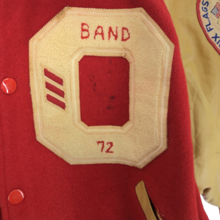 70'S ATHLETIC SUPPLY INC Leather Sleeve Wool Stadium Jacket Award Jacket Varsity Jacket Men's L Vintage /eaa388898