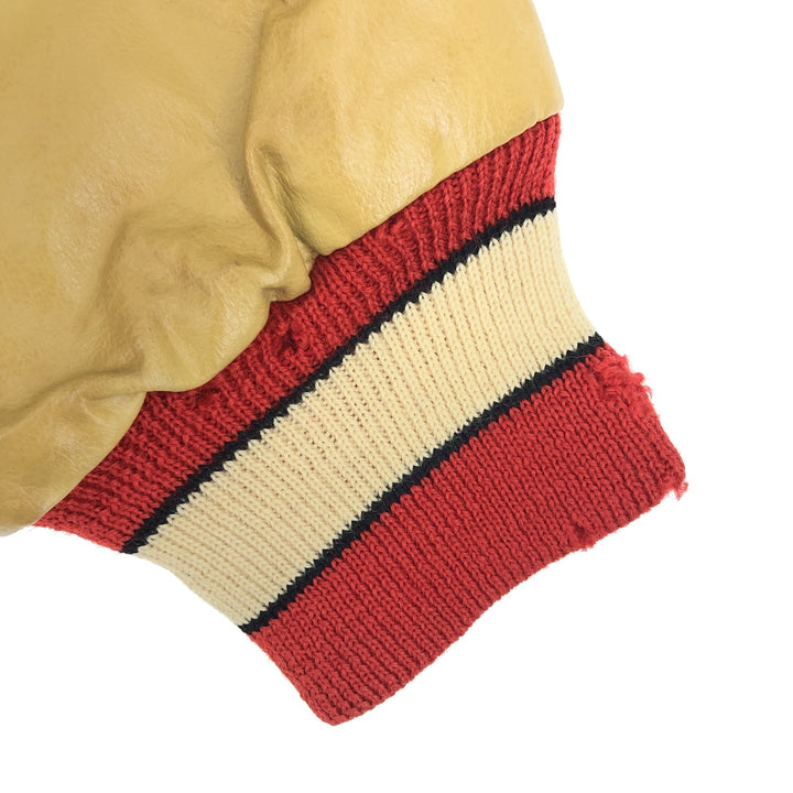 70'S ATHLETIC SUPPLY INC Leather Sleeve Wool Stadium Jacket Award Jacket Varsity Jacket Men's L Vintage /eaa388898