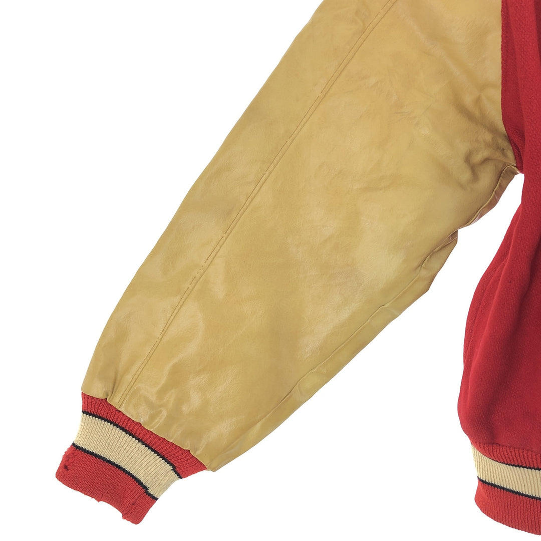 70'S ATHLETIC SUPPLY INC Leather Sleeve Wool Stadium Jacket Award Jacket Varsity Jacket Men's L Vintage /eaa388898